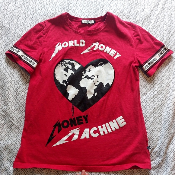 Jeune Riche Paris Red Money Machine T-shirt - Picture 7 of 9